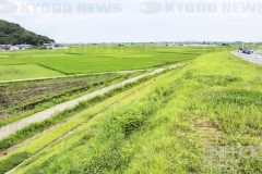 浸水警戒区域_道路よりも低くなっている水田_滋賀県_2020年_KDO_2020081403407